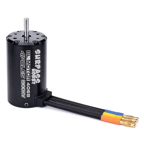 SURPASS HOBBY 방수 4068 센서리스 브러시리스 모터, 1/8 RC 드리프트 레이싱 카 부품, 2050KV 2650KV 1900KV 1700KV 1400KV