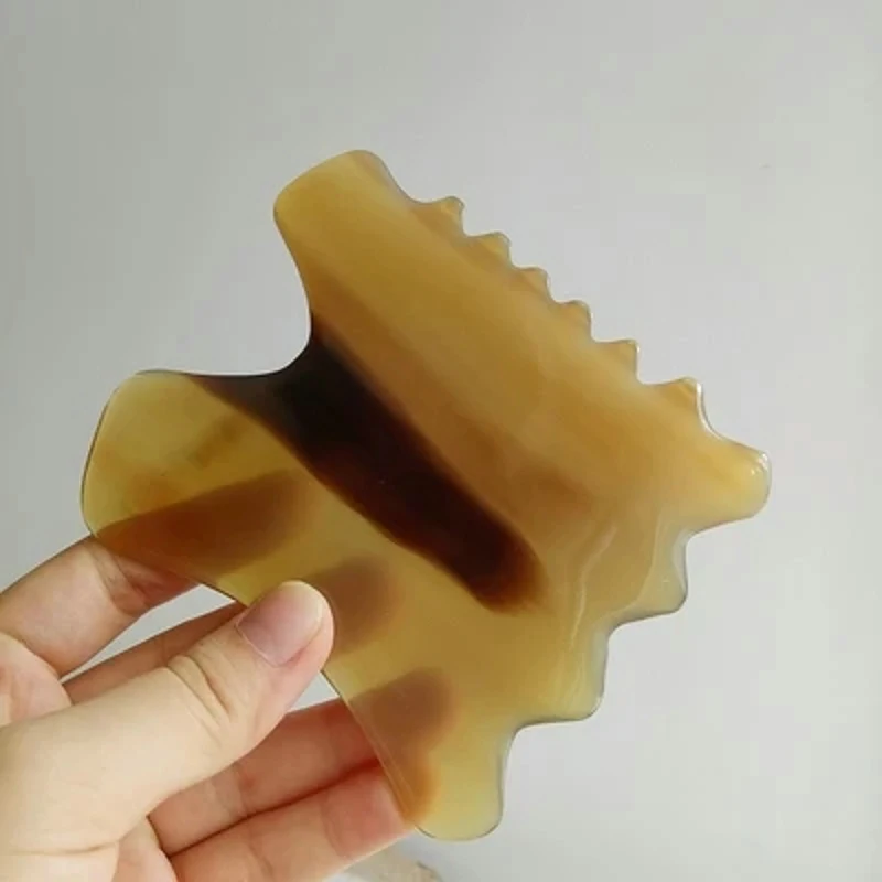 gua sha tool Thickened Old White Buffalo Horn Guasha Care Tool Multi Functional Scraping Board Massage Breast Enhancement Beauty
