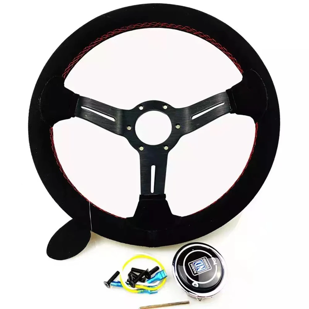 13 inch ND Car Steering wheel  33cm Deep Corn Drifting Sport Steering Wheel racing steering wheel Universial  Auto  Accessiores