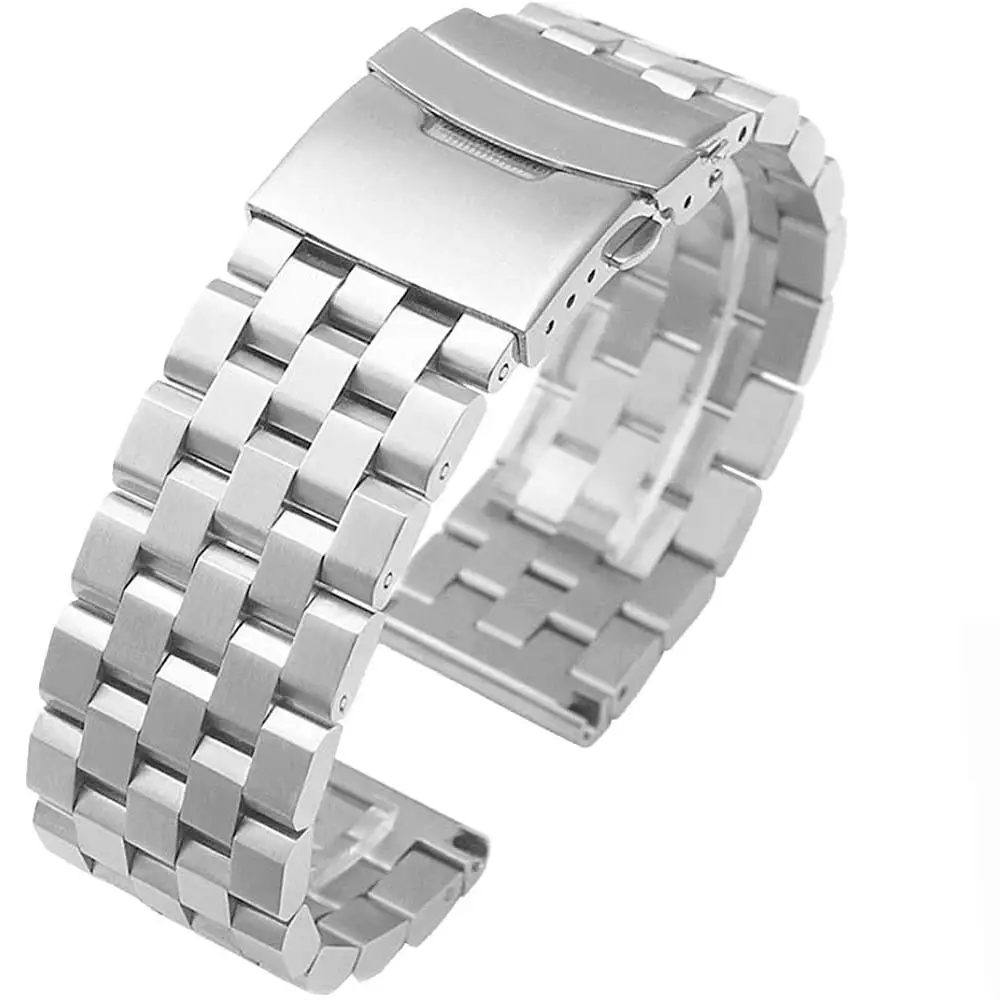 Zhangeer Premium Vollmassiv Edelstahl Uhrenarmband Herren Uhrenarmbänder Armband Armband 18mm 20mm 22mm 24mm 26mm mit Werkzeug – Detail 6