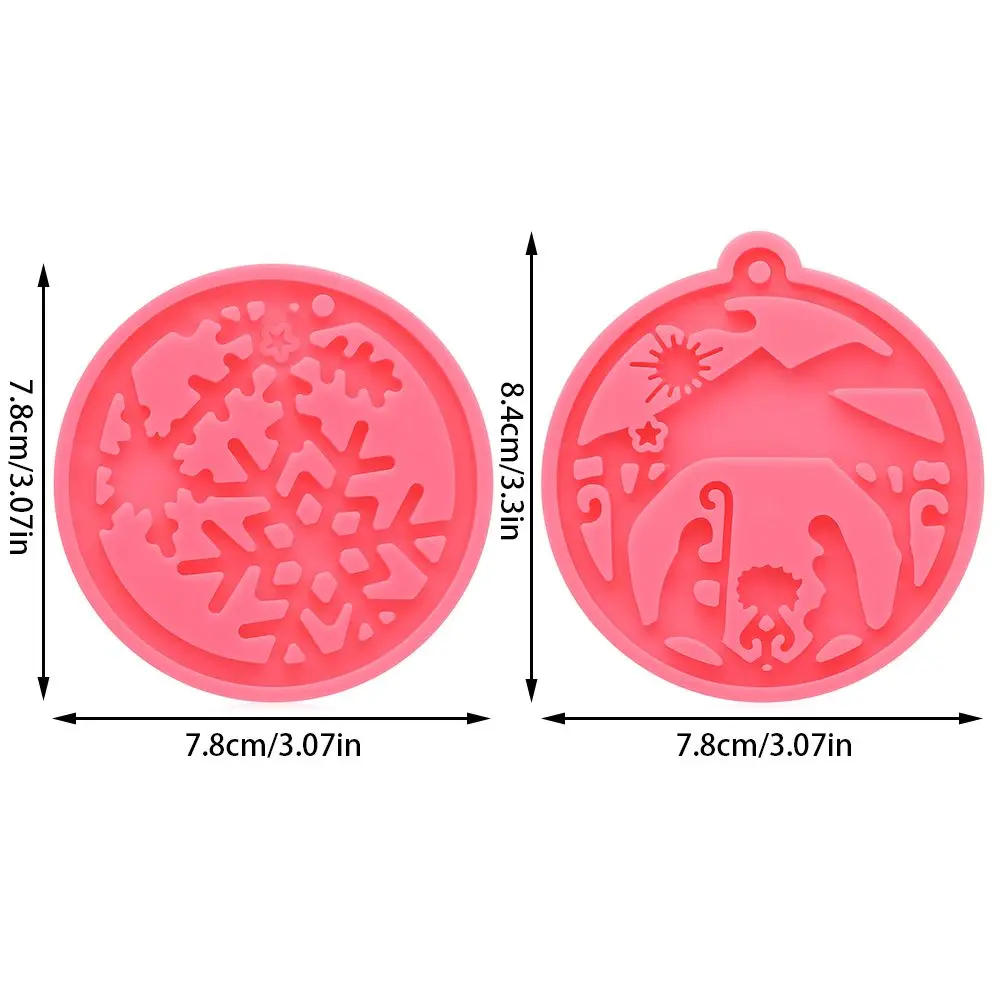 Xmas ball Cake Tools Clay Mold Jewelry Making Tool Silicone Moulds Christmas Ball Mold Keychain Molds