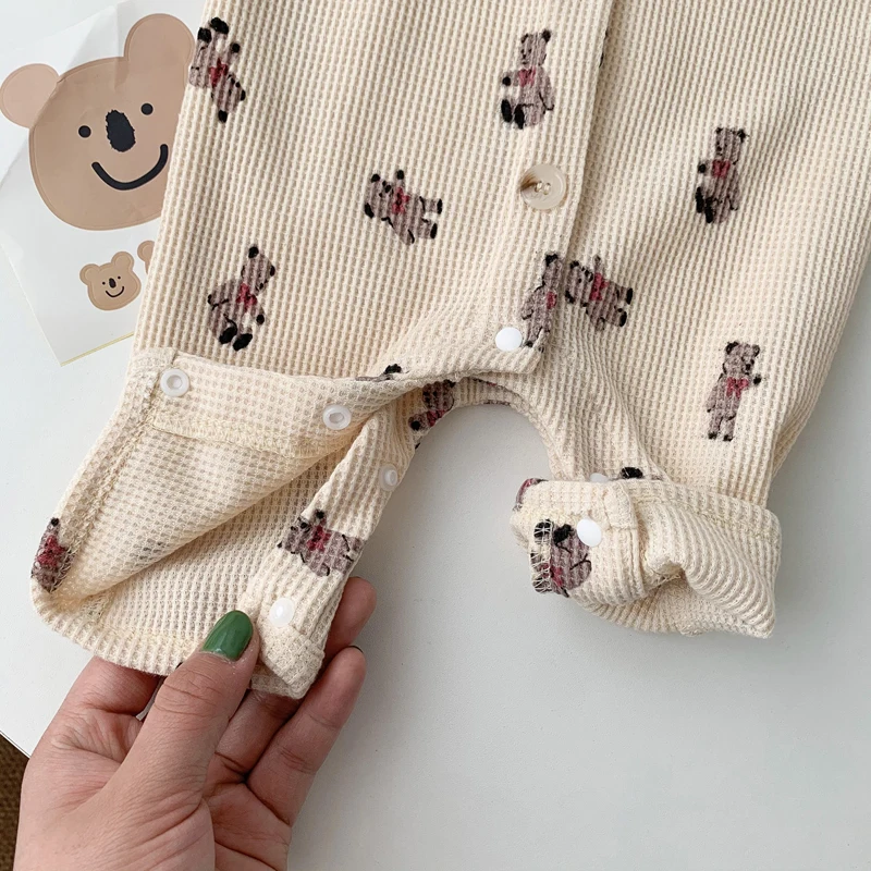 IYEAL Baby Romper Spring Baby Clothes Newborn Infant Boy Girl Cartoon Cotton Knitted Sleepwear Toddler Pajamas Jumpsuit