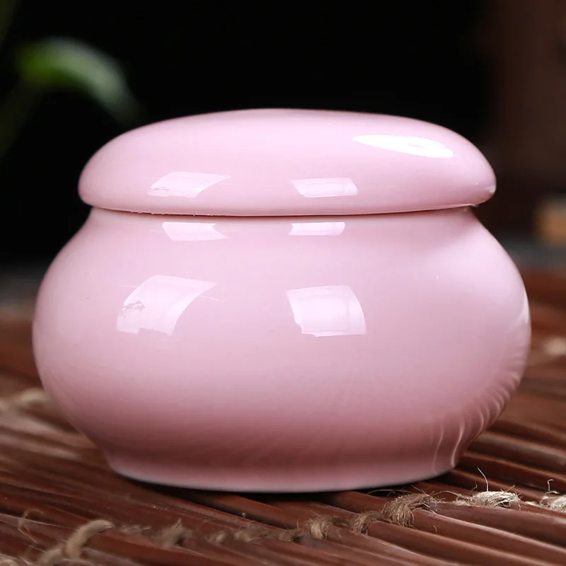 16 Colors Mini Tea Box Glazed Ceramic Jar Storage Boxes Pottery Jar Airtight Coffee Box Kitchen Food Storage Pots Ointment Jar