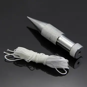 New Bricklayers Straight Silverline Plumb Bob + 15FT Line Hand DIY Tools Silver Bricklayers Straight Hand DIY Tools Plumb Lines