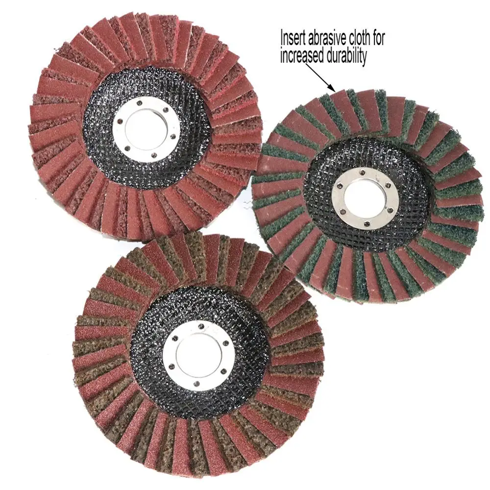 3Pcs 4-1/2 "X 7/8" ผ้า Non-บด Flap Disc,abrasives ปรับอากาศพื้นผิวขัด,ล้อขัดสำหรับเครื่องบดมุม