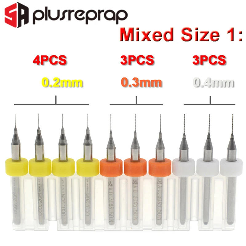 10 sztuk mieszane 0.2mm 0.3mm 0.4mm lub 0.5mm 0.6mm 0.8mm 1.0mm dysza drukarki 3D czyszczenie wiertła zestaw bitów fit MK7 MK8 dysza druku