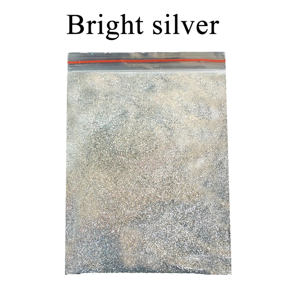 50g Glitter Powder Pigment Coating Bright Silver Paint Powder for Paint Nail Decoration Automotive A