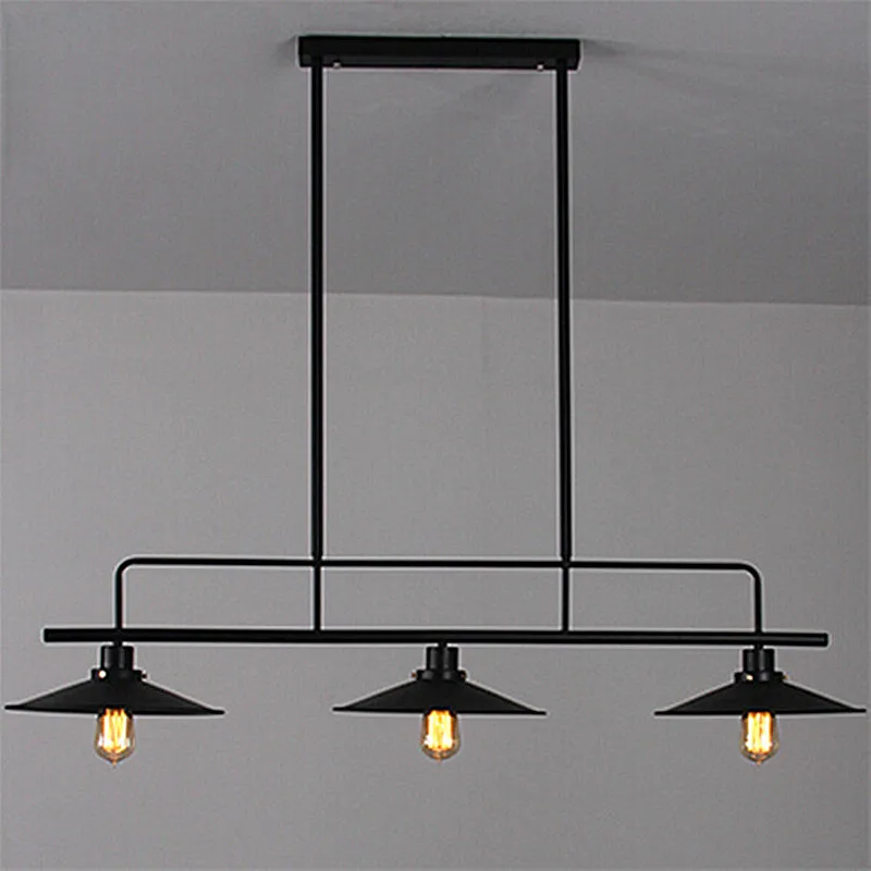 

Nordic antique lamp Industrial Style metal lampshade American E27 Lamp Bar Restaurant Cafe Creative Three Head loft lamp