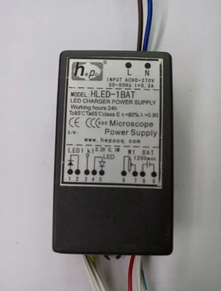 مجهر مصباح ليد قابلة للشحن يعتم امدادات الطاقة HLED-10BAT HLED-5BAT HLED-1BAT
