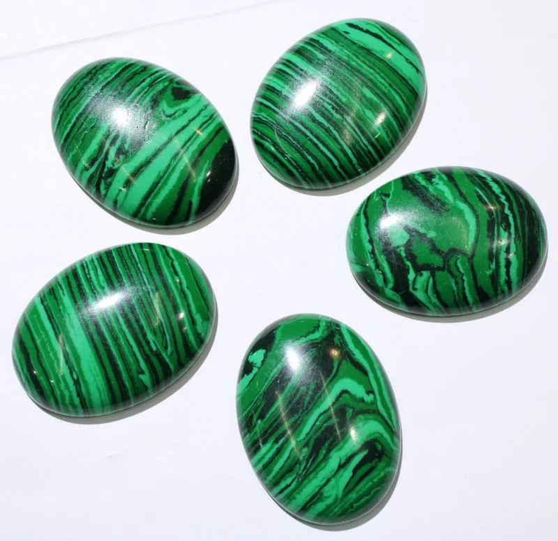 30x40MM 10pcs natural stone malachite cabochon no hole bead for DIY Jewelry making necklace pendant charms accessories