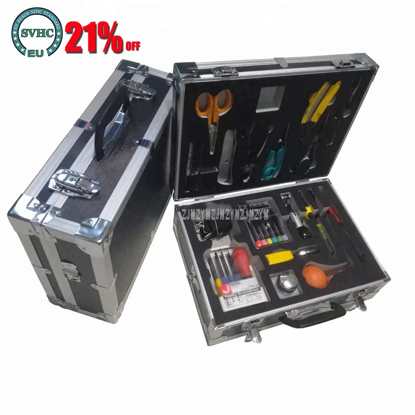 

1Set 19pcs Fiber Optic Cable Construction Toolbox FTTH Splice Tool Kit Cutter Marker Wire Stripper Screwdriver Wrench BD-100B