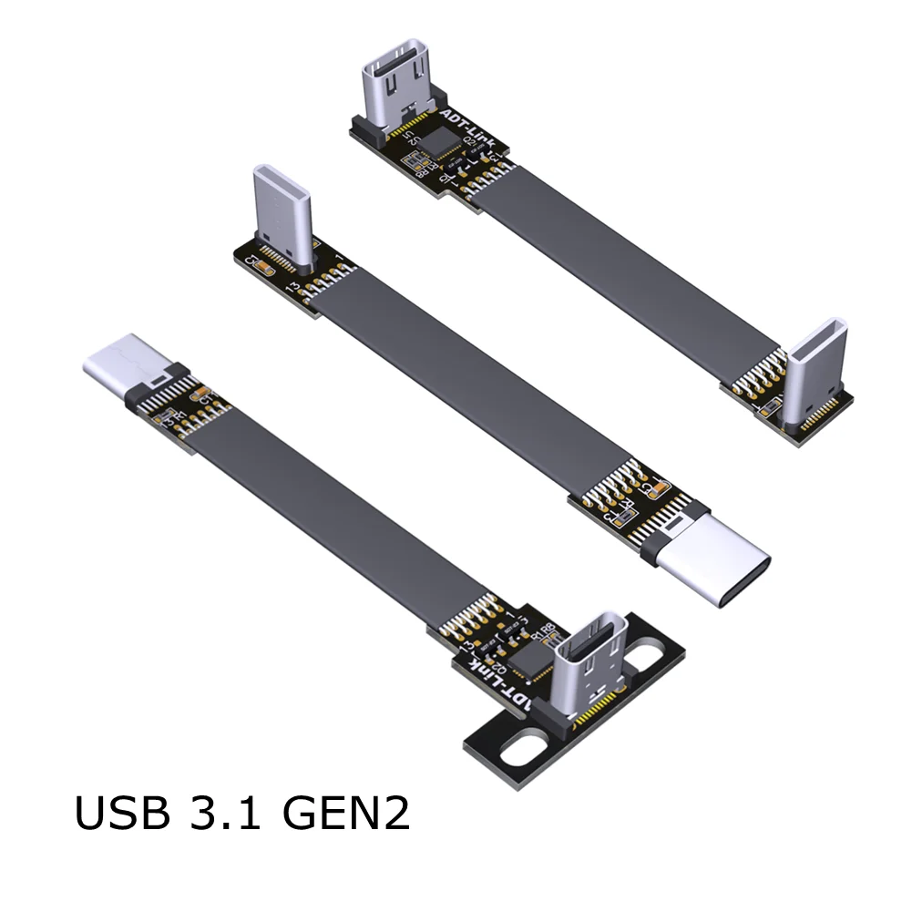 

FPV USB 3.1 Type-C USB-C 90 degree Adapter 5cm-300cm FPC Ribbon Flat Type-C USB-C Cable for Multicopter Aerial Photography