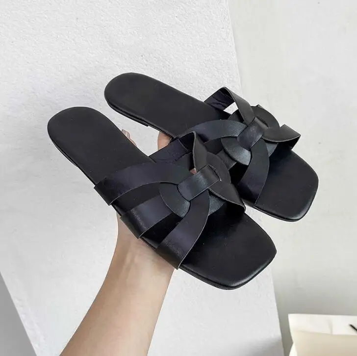 New Arrival Women Slippers Summer Slides Open Toe Flat Casual Shoes Leisure Sandal Female Beach Flip Flops Big Size 41 42 43