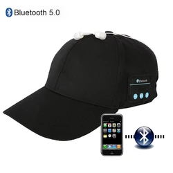 Casque sans fil Bluetooth 5.0, casque, casquette de baseball, chapeaux d'été avec stéréo, écouteurs, micro, extérieur, mains libres, mode