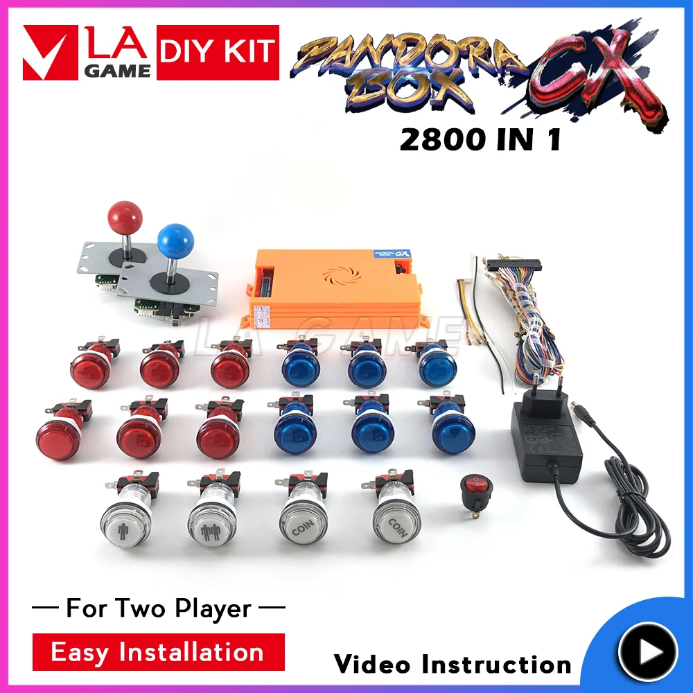 

Pandora Box Cx 2800 In 1 Led Arcade Button Style Illuminated 5pin 8 Way Arcade Joystick Pandora Arcade Hd 720p