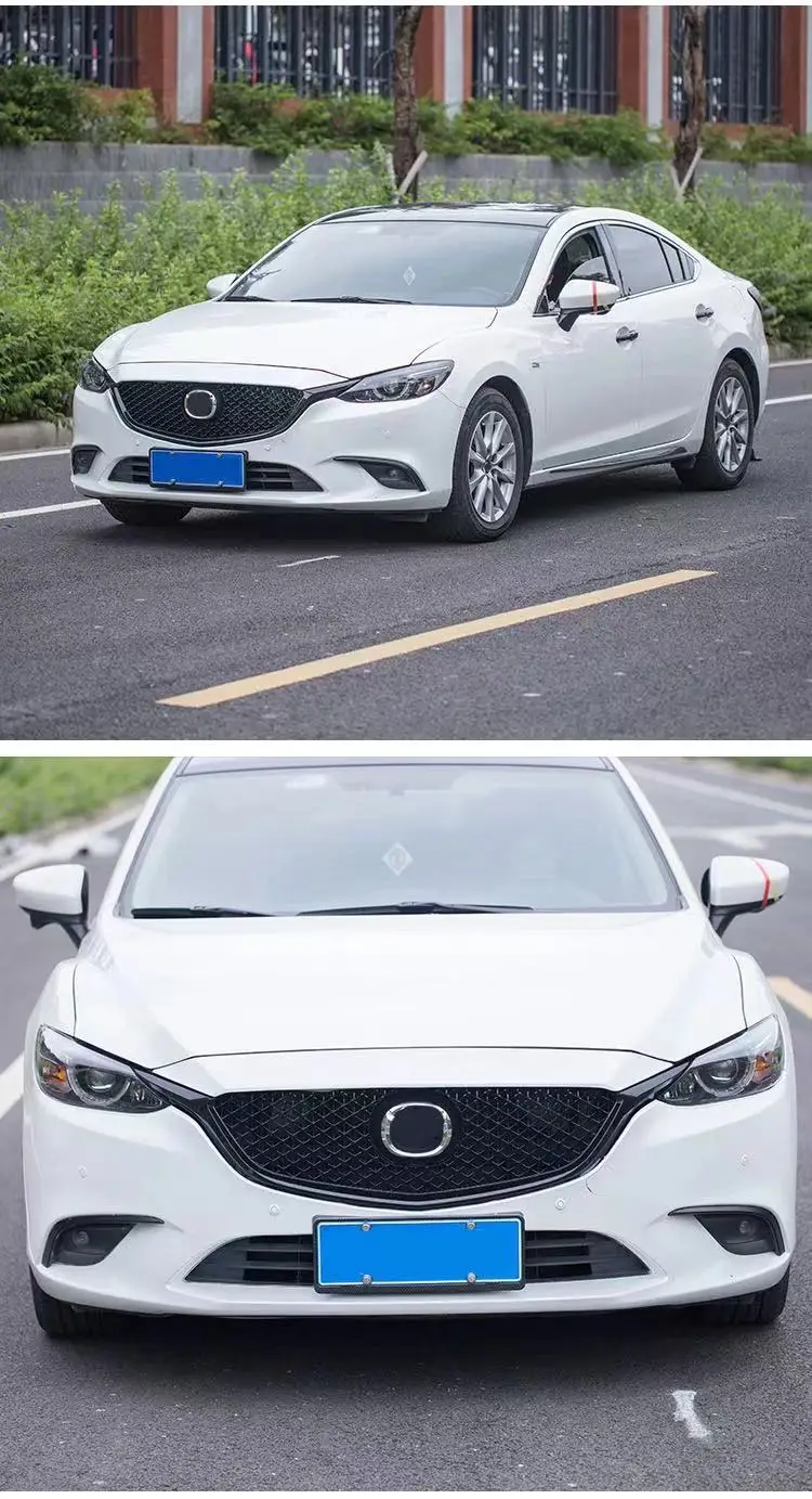 For Mazda 6 Atenza 2017 2018 2019 High quality Black ABS Front Bumper Grill Upper Mesh Car Styling Accessories Racing Grilles