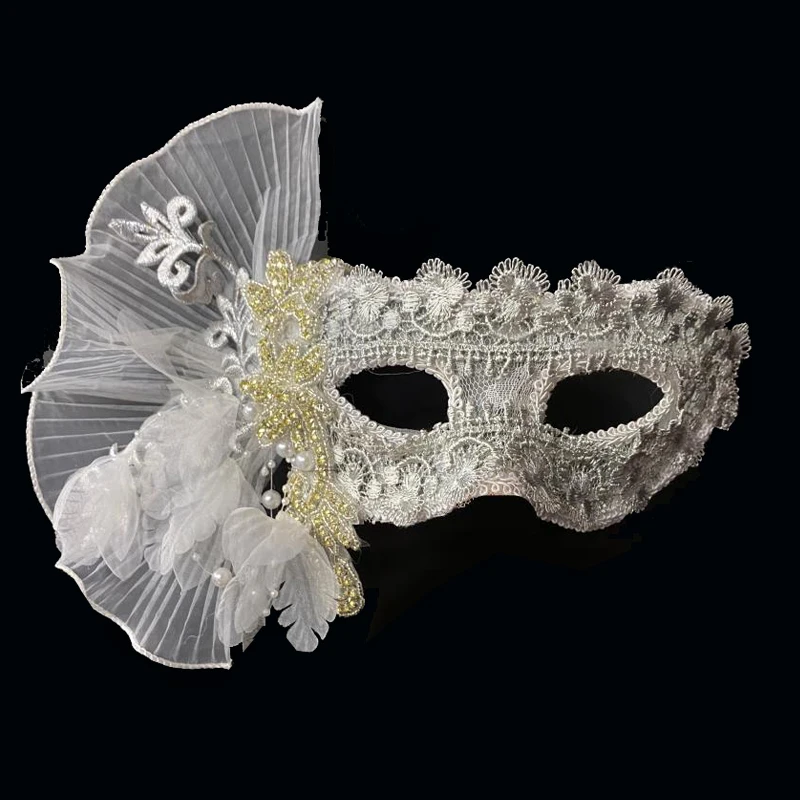 

High-End Beautiful Bride Gray Mask Prom Princess Mask Party Show Mask