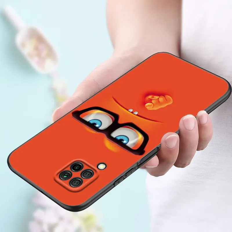 3D Funny Face Case For Huawei P50 P40 P30 P20 Pro P10 P9 P8 Lite 2017 P Smart Z S 2021 2020 Pro 2019 2018 Black Cover