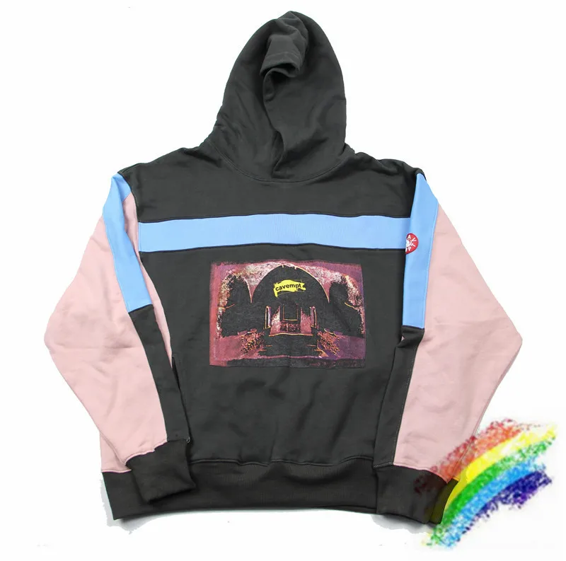 

2020FW CAVEMPT C.E Blue Rib Heavy Hoodie Women Men Women 1:1 High-Quality CAV EMPT Pullover