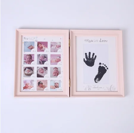 Hot My First Year Baby Gift Kids Birthday Gift Home Family Decoration Ornaments 12 Months Picture Photo Frame with Craft Ink Pad