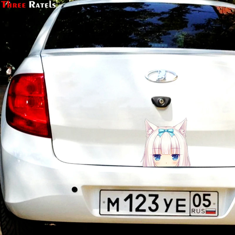 Three Ratels CA68 NEKOPARA_CHRONICLE Vanilla cute cat ear girl  Waterproof Decal on Wall Fridge car hood moto gift laptop