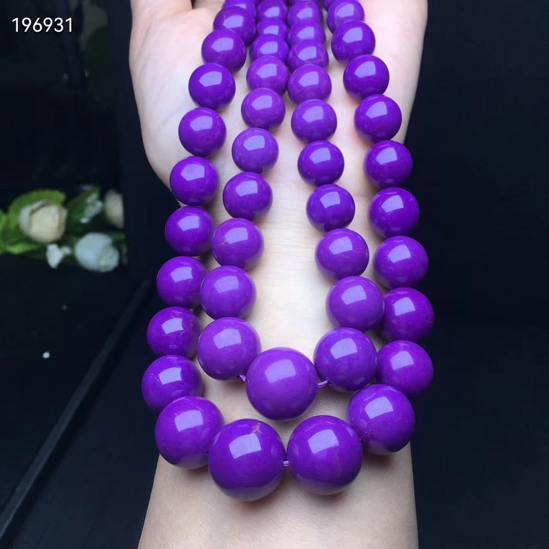 

Natural Purple Phosphosiderite Pendant Round Beads Necklace Gemstone Women Men Phosphosiderite Necklace Jewelry 5-13mm AAAAAA