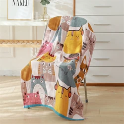 Cusack 18 New Styles Floral Animal Cartoon Adult Soft Cotton Gauze Bath Towel 70*140 CM High Quality