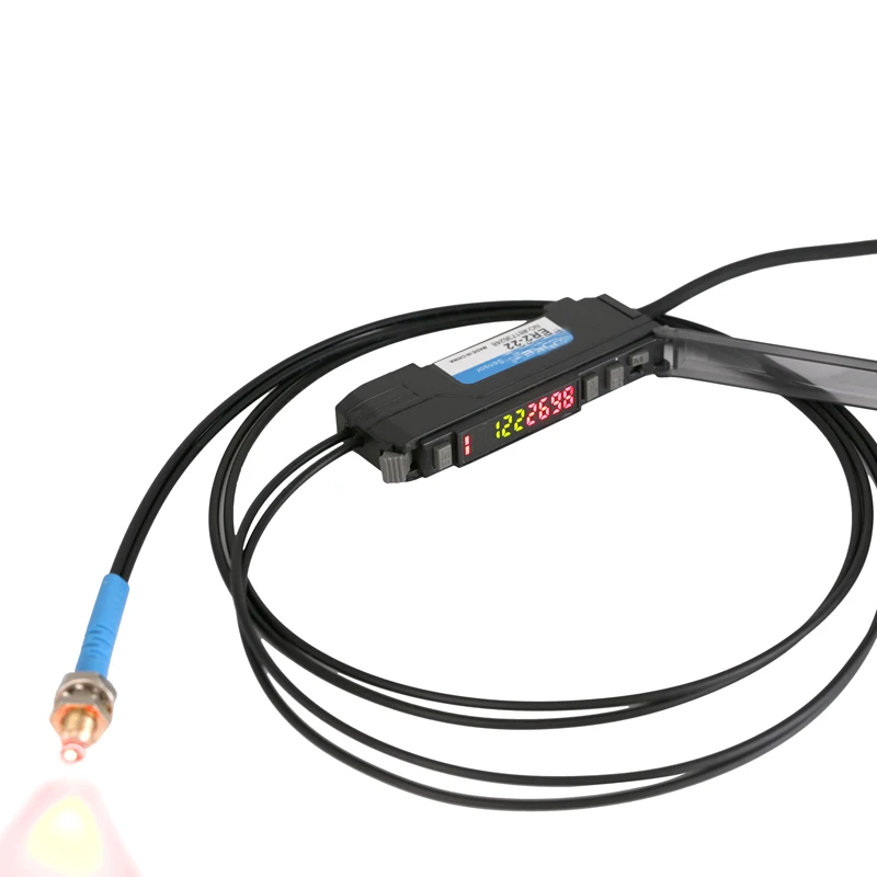 Digital display fiber amplifier diffuse reflection through-beam fiber optic sensor m3/m4/m6 fiber available