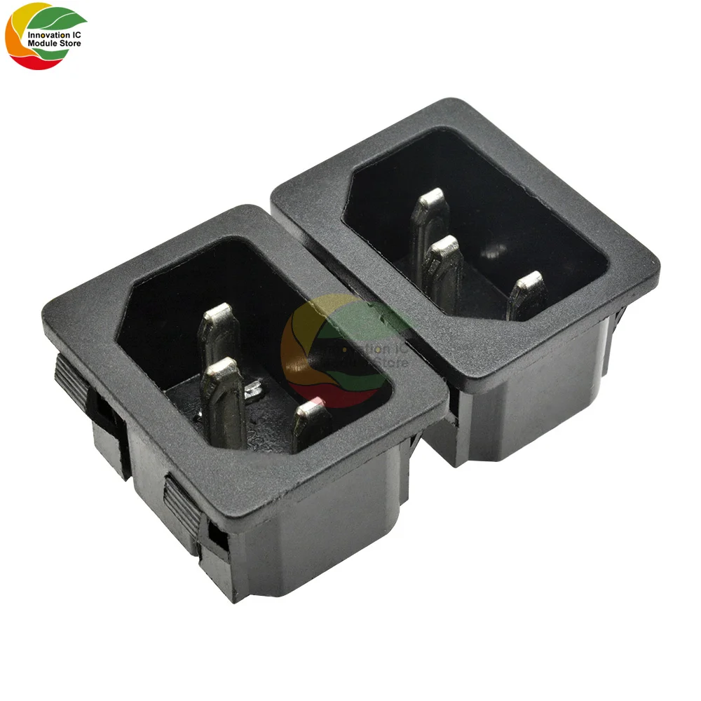 Ziqqucu AC-05 Snap-on AC Power Outlet 10A/250V Recessed Outlet Panel Mount Plug Adapter Power Connector 3Pin 3P Inlet Power Plug