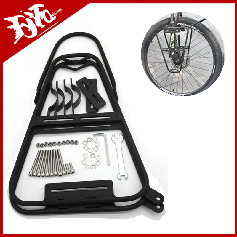 New Bike 26 27.5 29 Inch Tour Front Rack For Mountain Bike 650B For V Disc Brake Fork Front Shelf Long Distance Travel