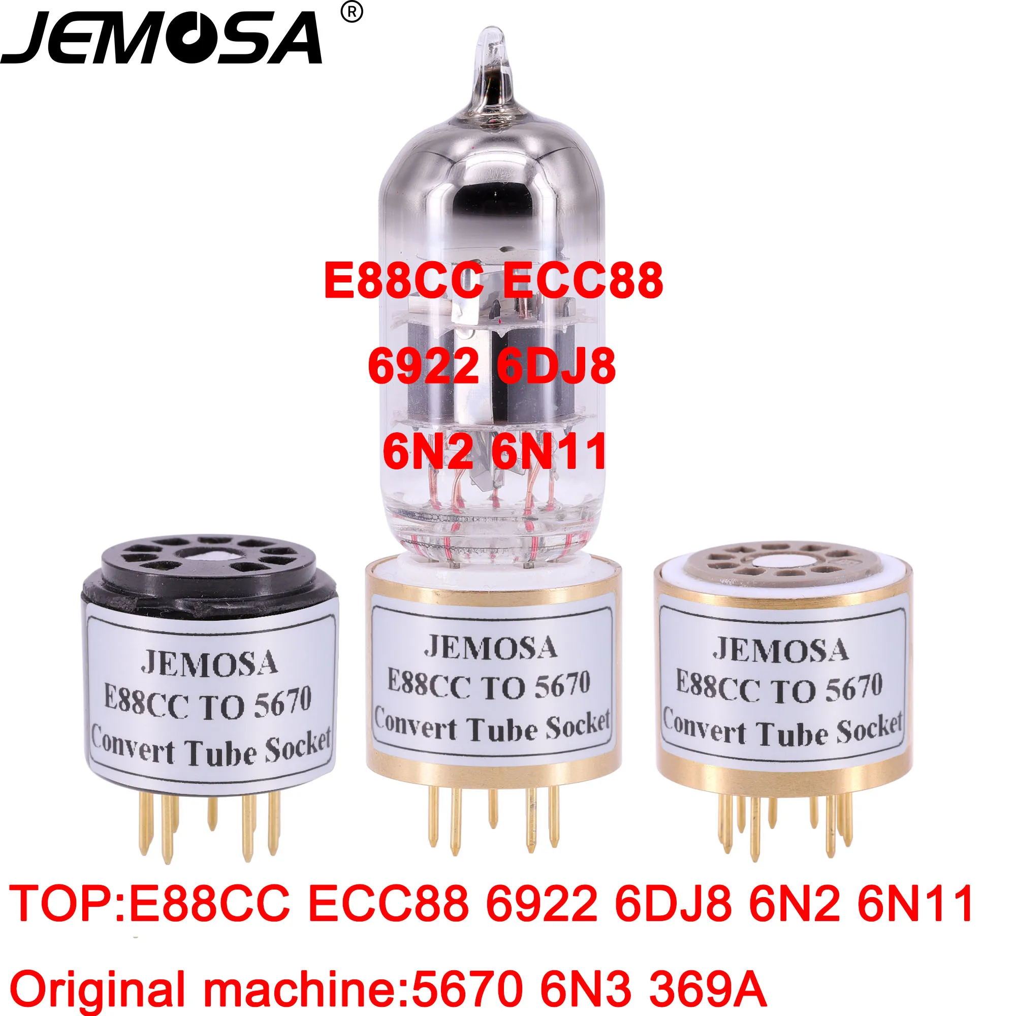 1PC ECC88 6922 6DJ8 6N11 E88CC Tube (Top) TO 5670 396A 6N3 Tube (bottom) DIY Audio Amplifier Vacuum Tube Convert Socket Adapter