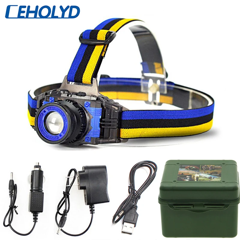 XP-G Q5 Headlamp Head Lamp Headlight Light Led Bulbs Build-in Rechargeable Battery Hunting Fishing Cycling 2000LM Ceholyd