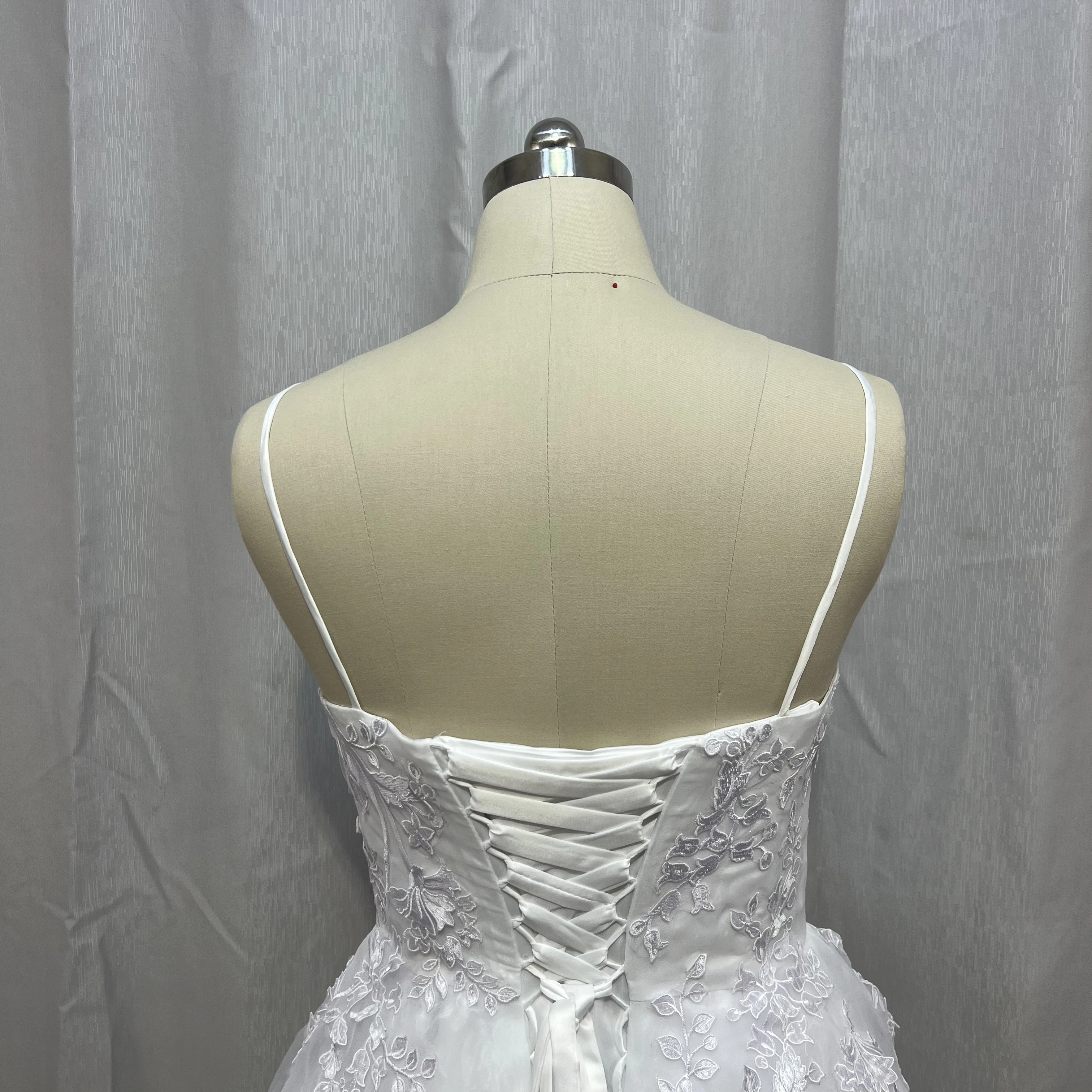 Paski Spaghetti Real Photo suknie ślubne dla kobiet 2022 Plus rozmiar proste koronkowe aplikacje Vestidos de Noiva Custom Made Bridal