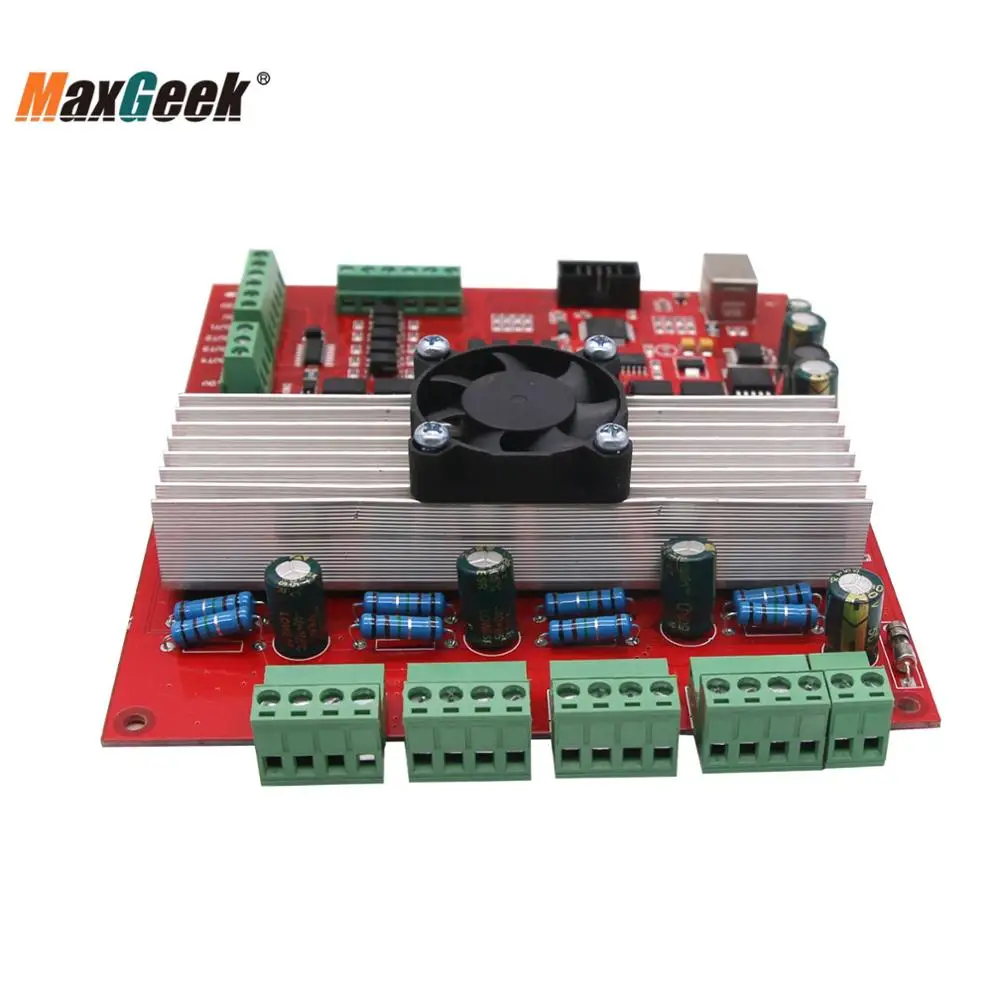 Maxgeek MACH3 CNC 4-Axis Kit (TB6560 Stepper Motor Controller + 4pcs Nema23 Stepper Motor 57 + Power Supply) for Engraving