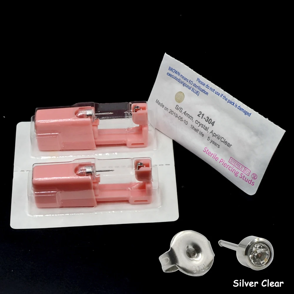 1Set Dispossable Sterile Piercing Kit Cartilage Tragus Helix Piercing Gun NO Pain Piercer Tool with Plastic Box