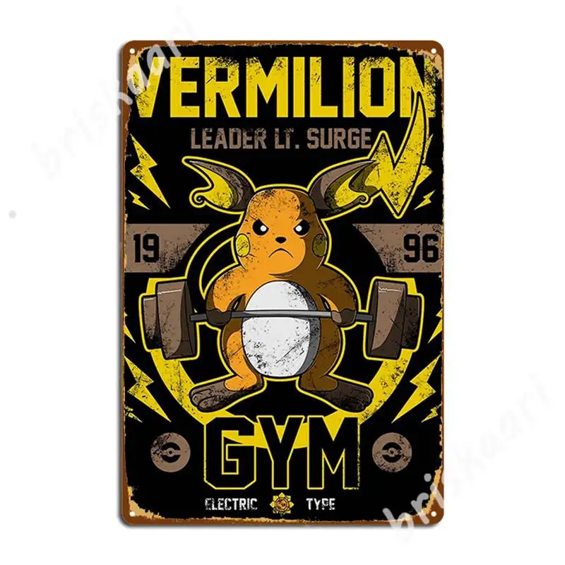 Vermilion Gym - Leader Lt. Surge - 1996 Metal Signs Club Home Bar Cave Wall Decor Decoration Tin sign Posters