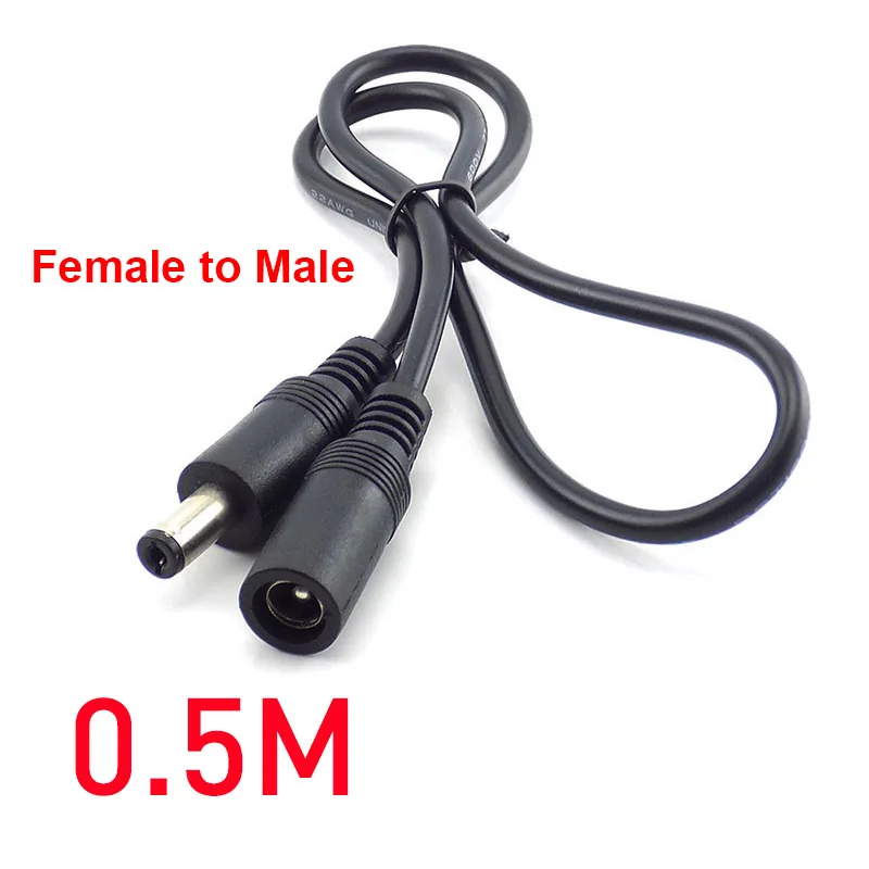 Cámara de seguridad CCTV de 2,1x5,5mm, 1 DC hembra a 2/3/4/5/6/8, enchufe macho, adaptador de Cable de alimentación, conector divisor de Cable para