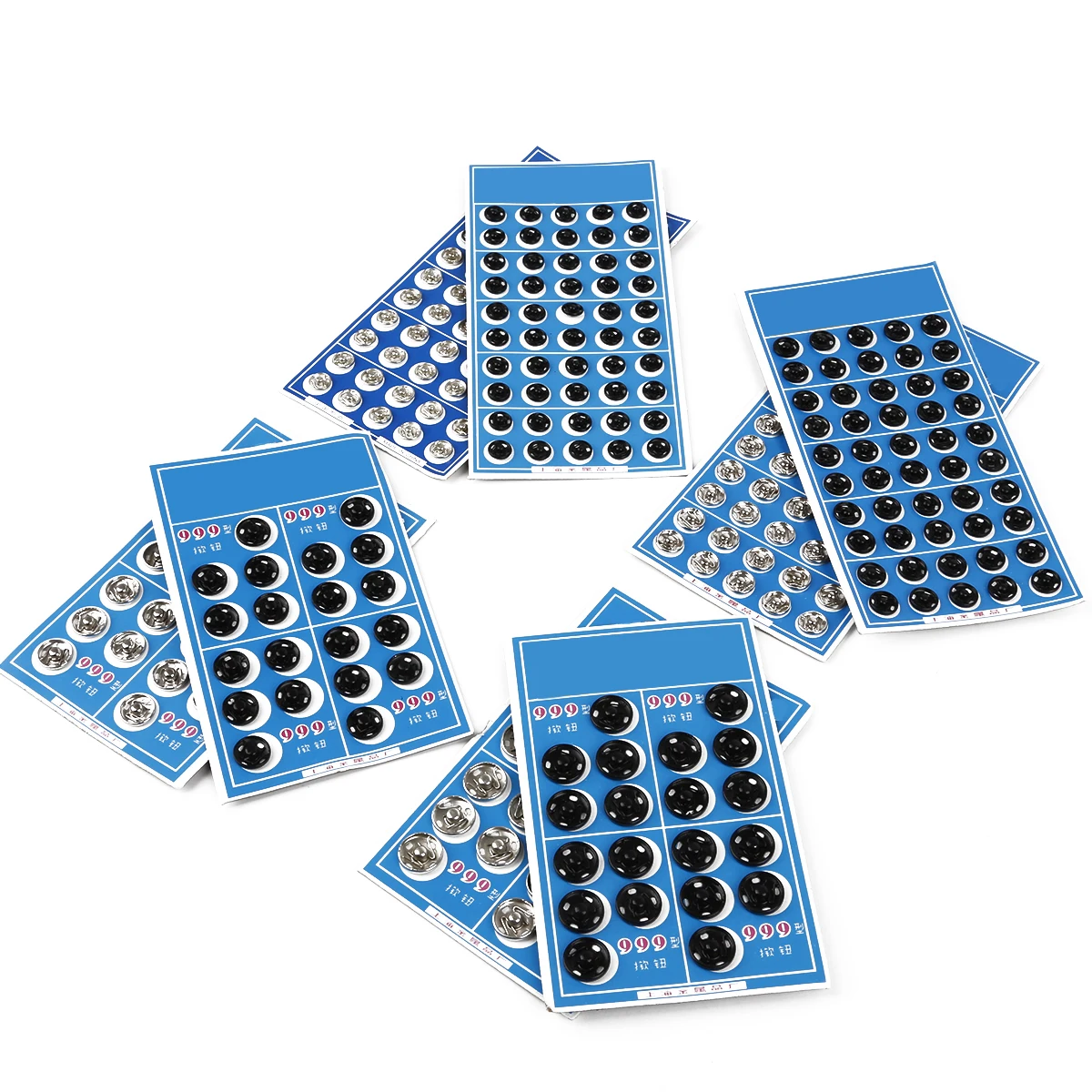 12-50Pcs 8/10/12/14/16/18/20mm Metal Snap Fasteners Press Button Stud Black Rhodium Clothing accessories Sewing Embedded buckle