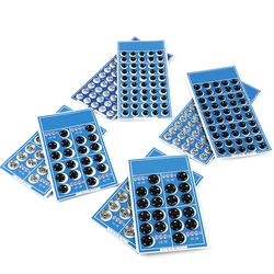 12-50Pcs 8/10/12/14/16/18/20mm Metal Snap Fasteners Press Button Stud Black Rhodium Clothing accessories Sewing Embedded buckle