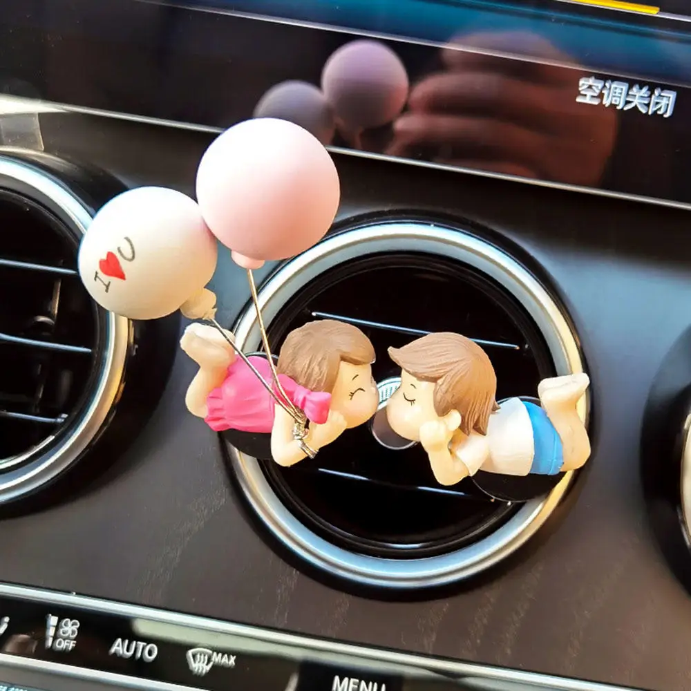 Lovely Couple Girl Boy Car Air Vent Freshener Perfume Clip Aromas Diffuser Decor Car Fragrance Air Conditioning Perfume Clip