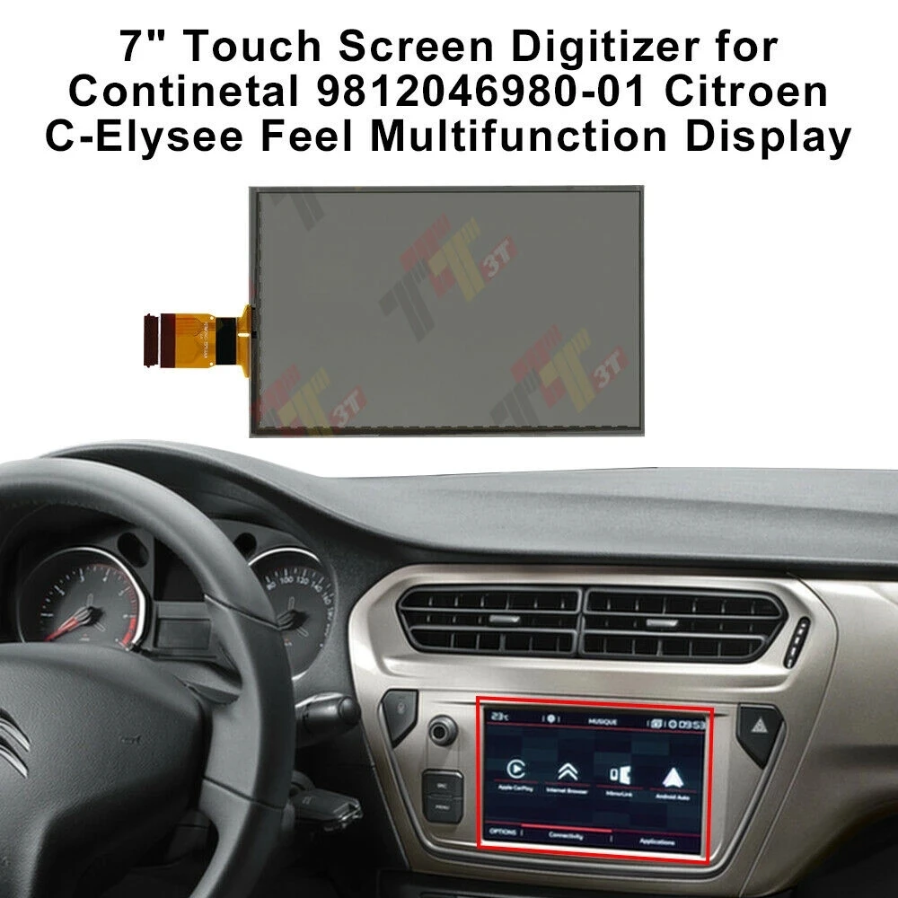 

7" Touch Screen Digitizer for Toyota 4 Runner JBL E7028 Navigation LQ070T5GA01/GC01 2010-2013