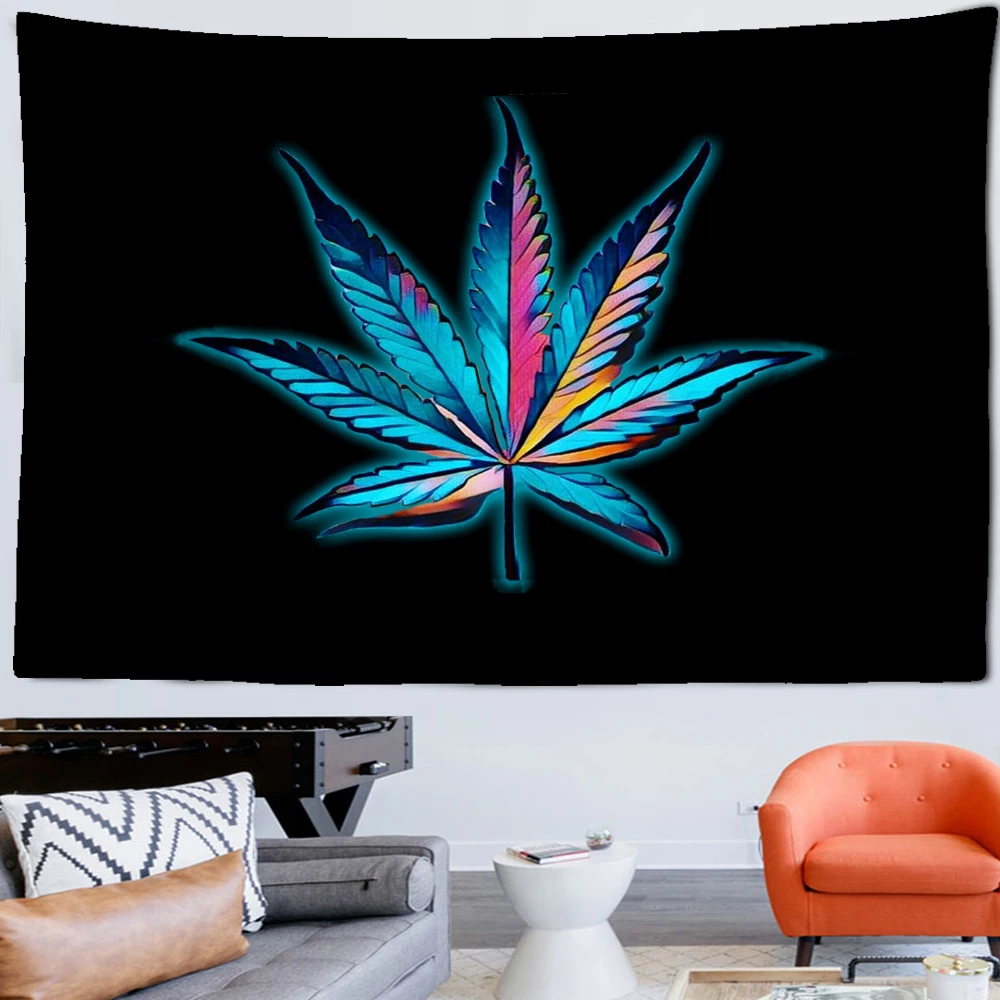 Maple Leaf Printing Tapestry Wall Hanging Bohemian Hippie TAPIZ Witchcraft Bedspread Divination Home Decor