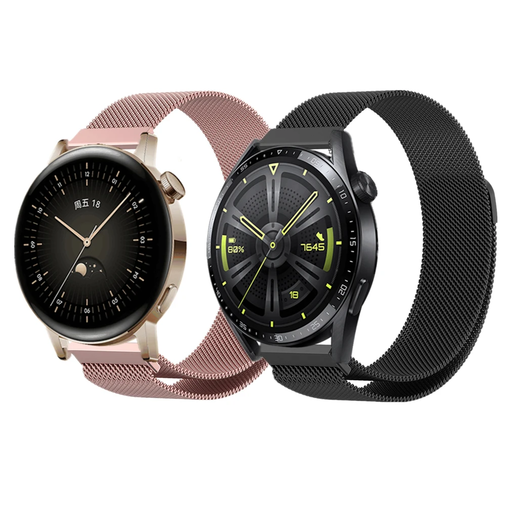 Magnetic Loop Watchband For HUAWEI Watch GT Runner GT3 42mm 46mm GT2 Pro Metal Bracelet For Honor Watch GS 3 Magic 2 Wrist Strap