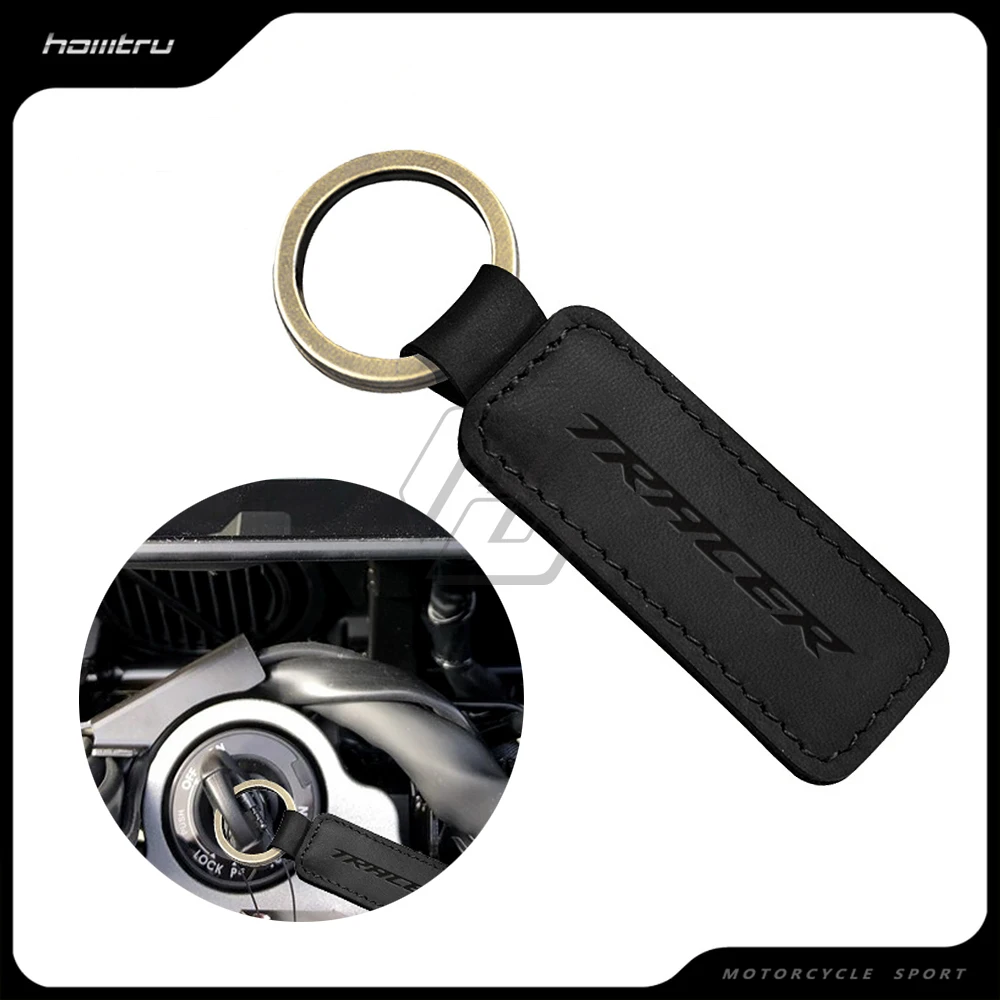 Motorcycle Cowhide Keychain Keyring Case for Yamaha MT-07 MT-09 Tracer 125 700 900