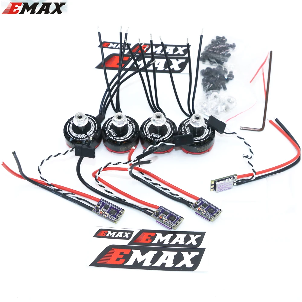 4set/lot EMAX RS2205S 2300KV 2600KV RaceSpec Brushless Motor With Bullet 30A ESC for DIY mini drone QAVR250 Quadcopter