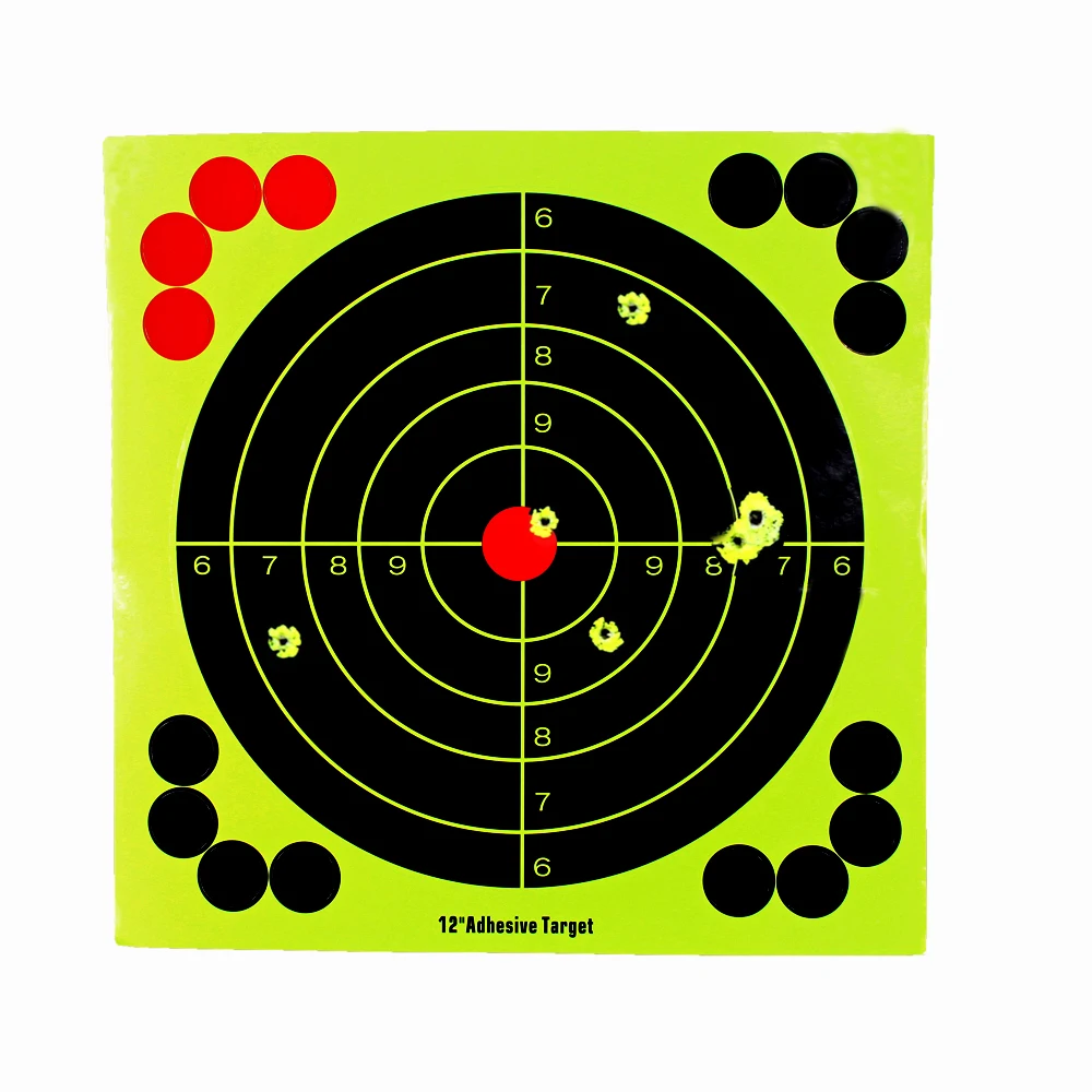 12 Inch Paper Shooting Target Adhesive Reactivity Targets Stickers Aim Gun Binders Training Hunting Accessories