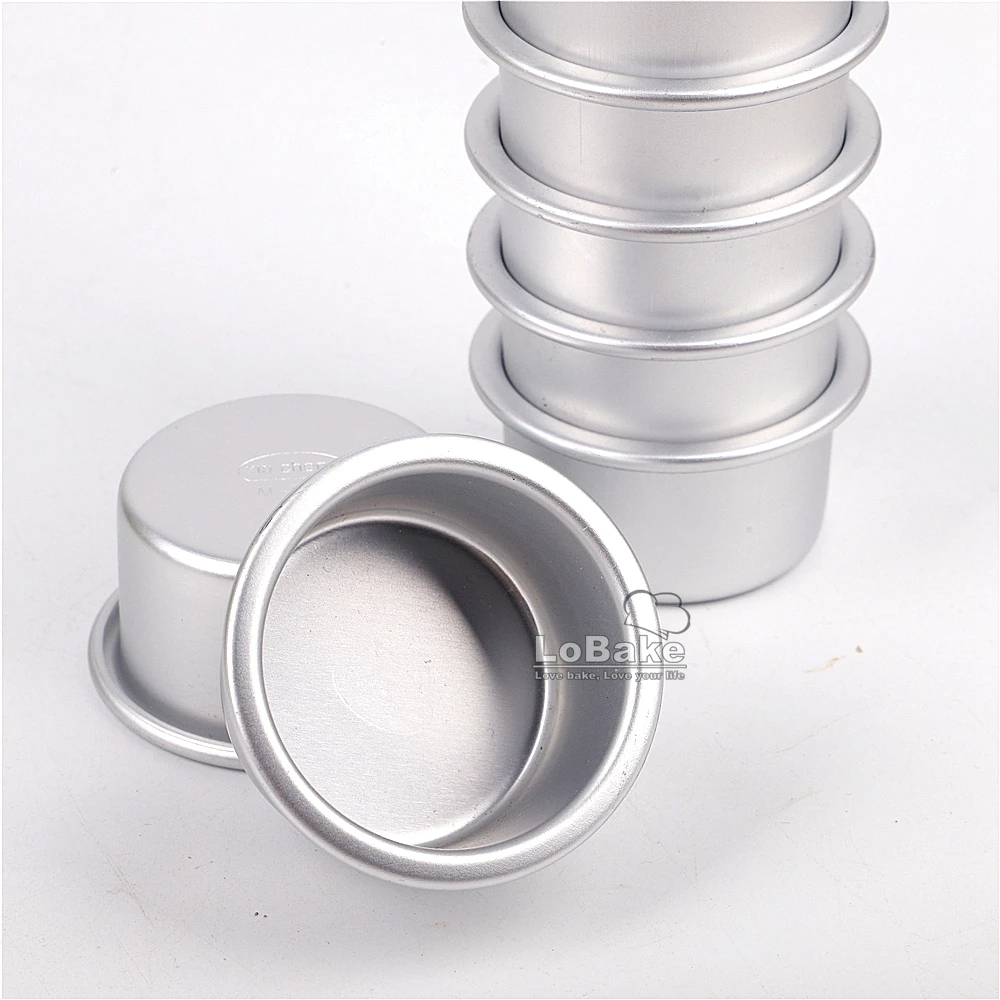 10pcs 6cm mini cup shape aluminum alloy cake cup moulds cheese pie pan jelly tart mold cupcake tin for oven bakeware B12