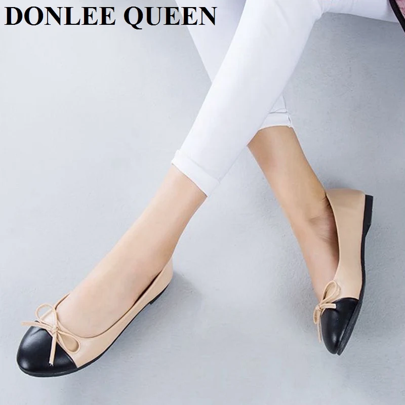 Big Size 42 Ballet Flats Shoes Women Slip On Soft Ballerina Female Work Shoes Black Beige Casual Shoe chaussure zapatillas mujer