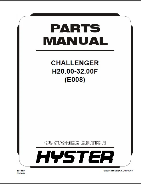 

Hyster Spare Parts PDF 2017 For USA And EURO Version FULL MODELS