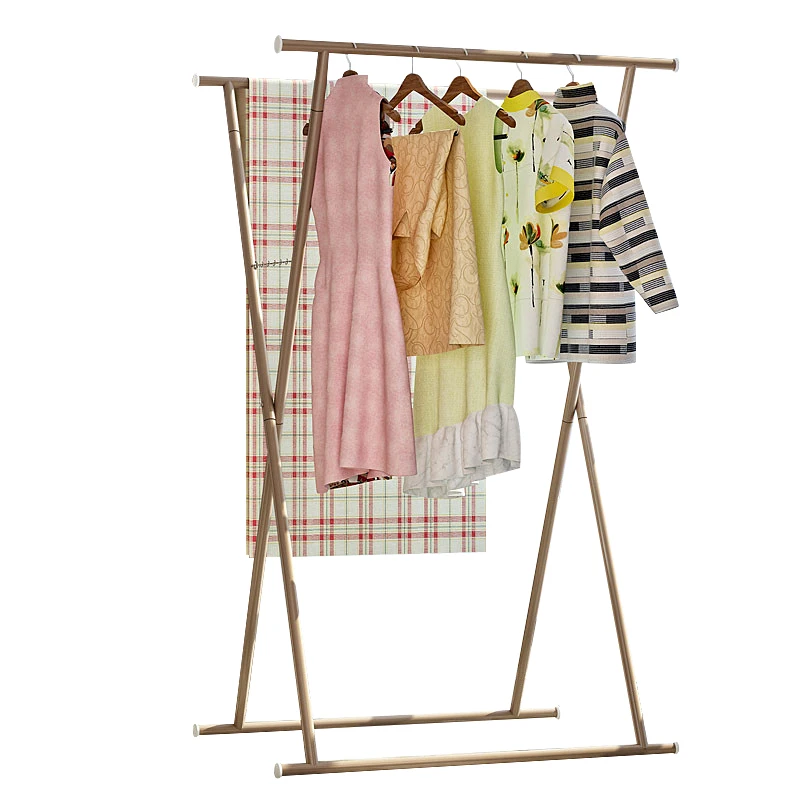 Modern Drying Racks Floor Standing Folding Rust-proof Indoor X-shape Drying Rack Balcony Multi-function Drying Quilt Rack